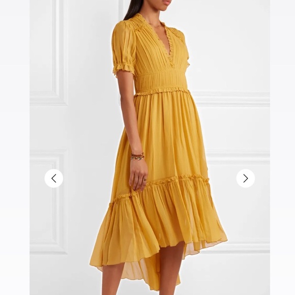 Ulla Johnson Dresses & Skirts - 🎉HP🎉 ULLA JOHNSON Yellow Chiffon Sonja Dress